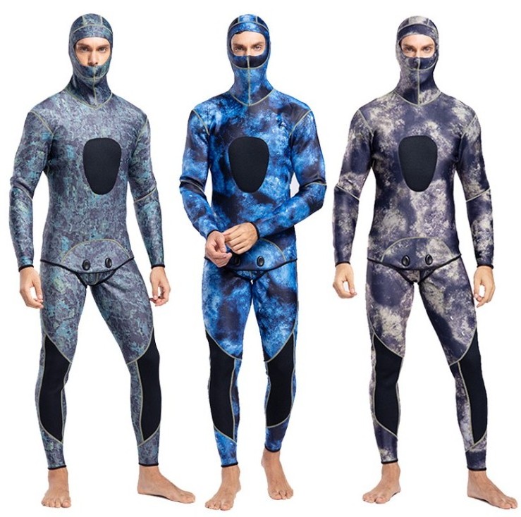 3MM Scuba Diving Suits for Men 2 Pieces Long Sleeve Keep Warm Wetsuits Spearfishing Rash Guards Surfing Swimsuits