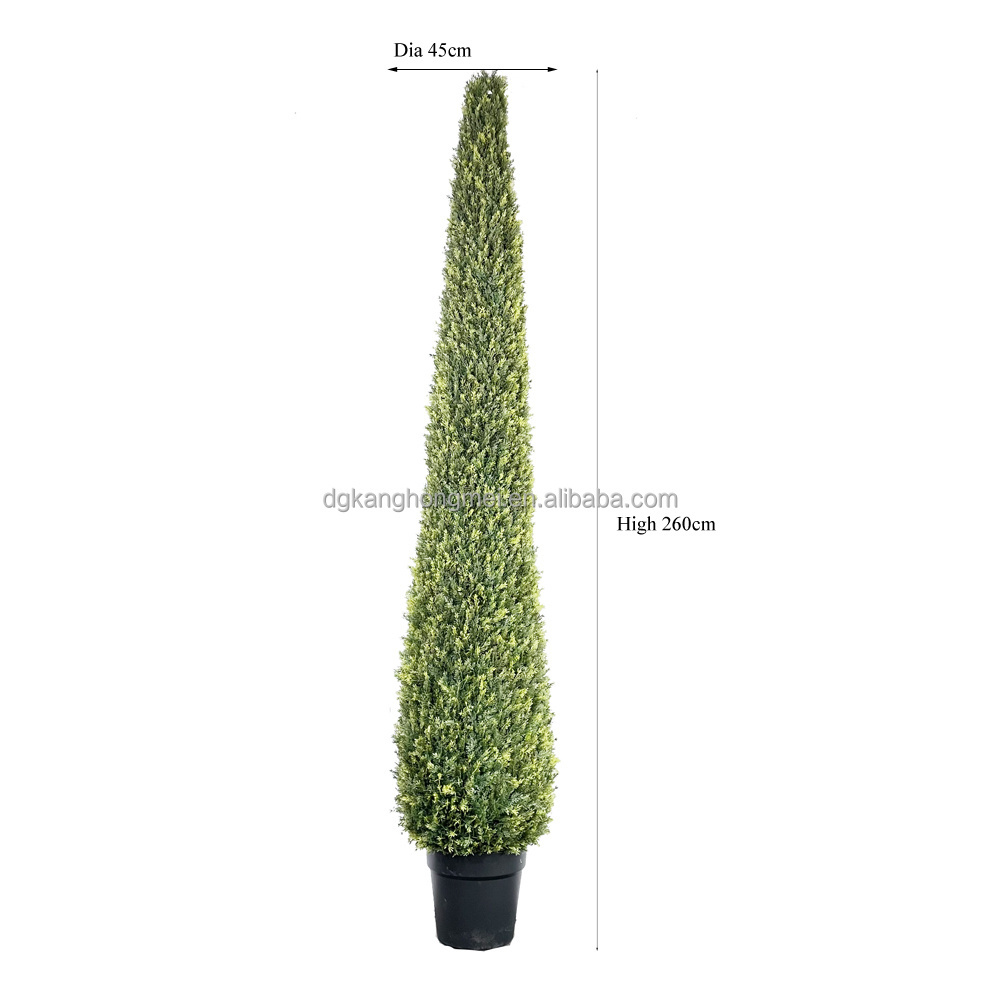 Of home Artificial plants Greenery UV protection Cedar Cone shaped  Trees topiary with pot