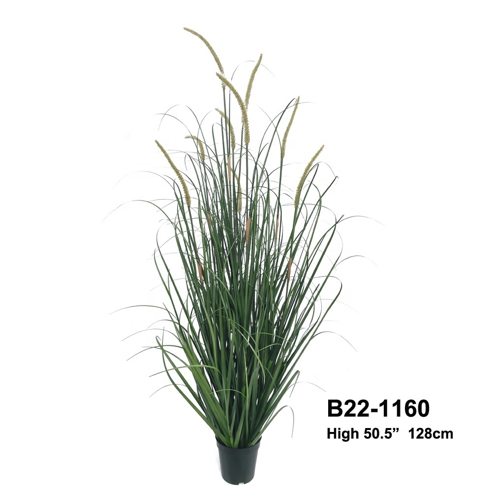 Artificial Plant Onion pampas grass Foxtail Tall Marsh plantas artificiales pots landscape wall plastic greenery  leaf in Pot