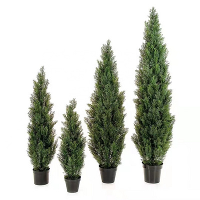 Artificial Cedar Cypress Plants Faux Boxwood Topiary Fake Pine Greenery Trees Plantas Artificiales Outdoor Indoor Decor