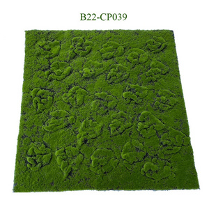 Lifelike Square Grass Panels Artificial Plant Moss Stones Grass Wall Panel Lawn Animal Carpet Roll Mat Turf Bear Rocks For Decor