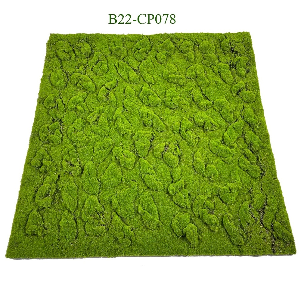 Lifelike Square Grass Panels Artificial Plant Moss Stones Grass Wall Panel Lawn Animal Carpet Roll Mat Turf Bear Rocks For Decor