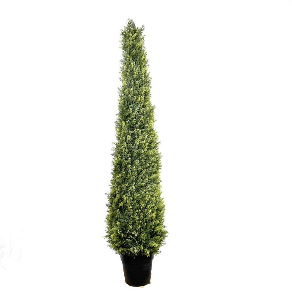 Wholesale Artificial Plant Faux Boxwood Topiary Spiral Cedar Cypress Tree  UV resistant for home decor indoor Outdoor