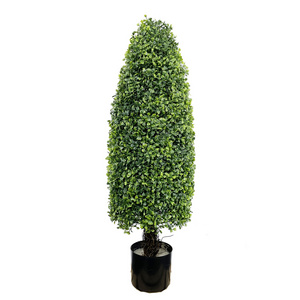 wholesale preserved  boxwood cone shape  tree artificial plant bonsai topiary in pots for outdoor indoor decoration