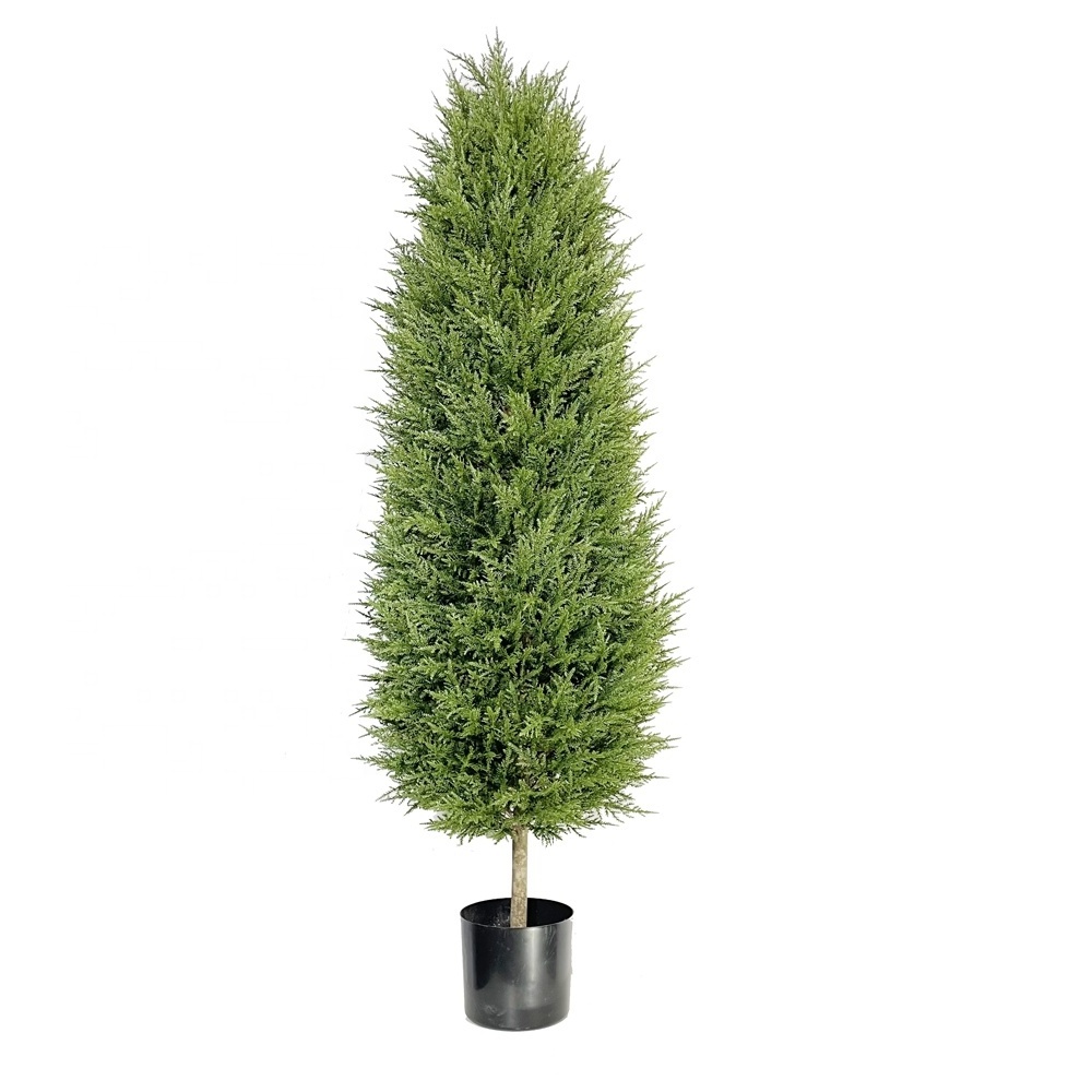 Manufacturer High Quality  Artificial Plants Plantas artificiales Cedar Cypress  Greenery Decoration  home decor with pot