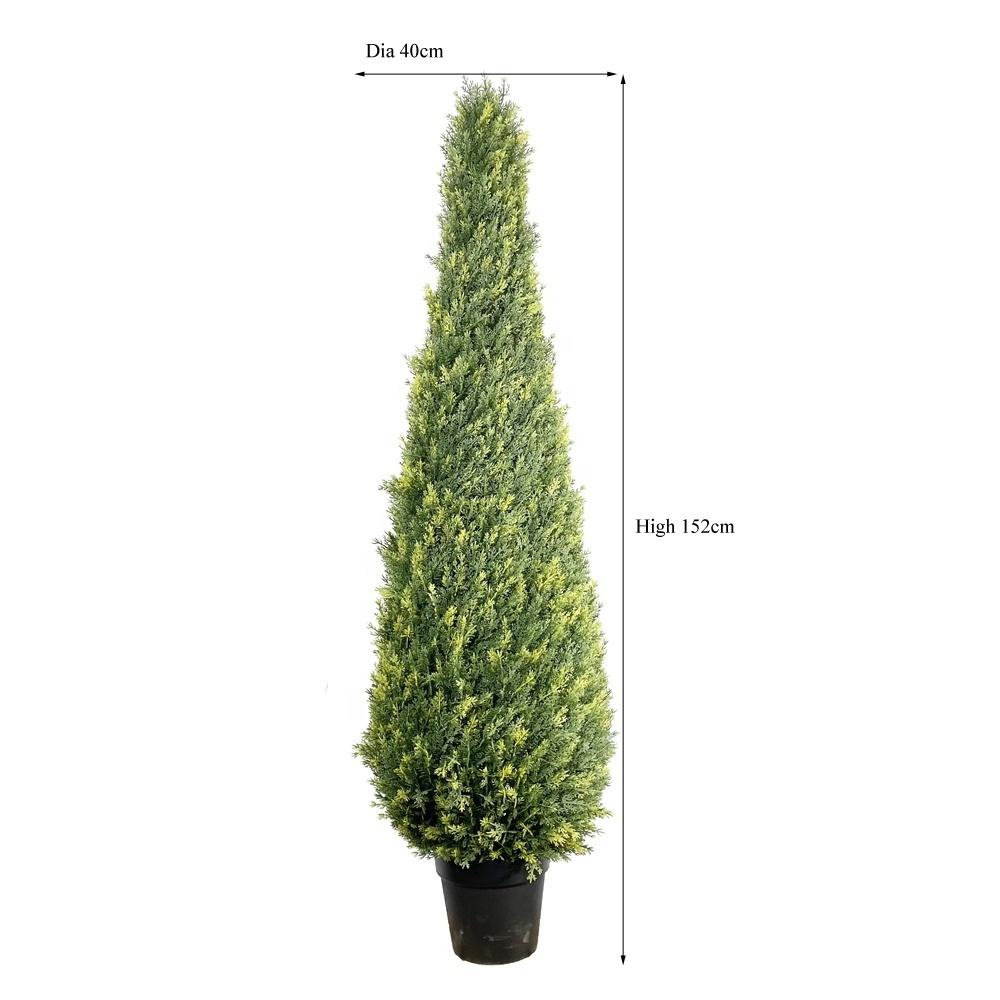 Manufacturer High Quality  Artificial Plants Plantas artificiales Cedar Cypress  Greenery Decoration  home decor with pot