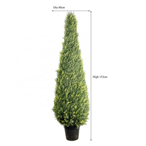 Manufacturer High Quality  Artificial Plants Plantas artificiales Cedar Cypress  Greenery Decoration  home decor with pot