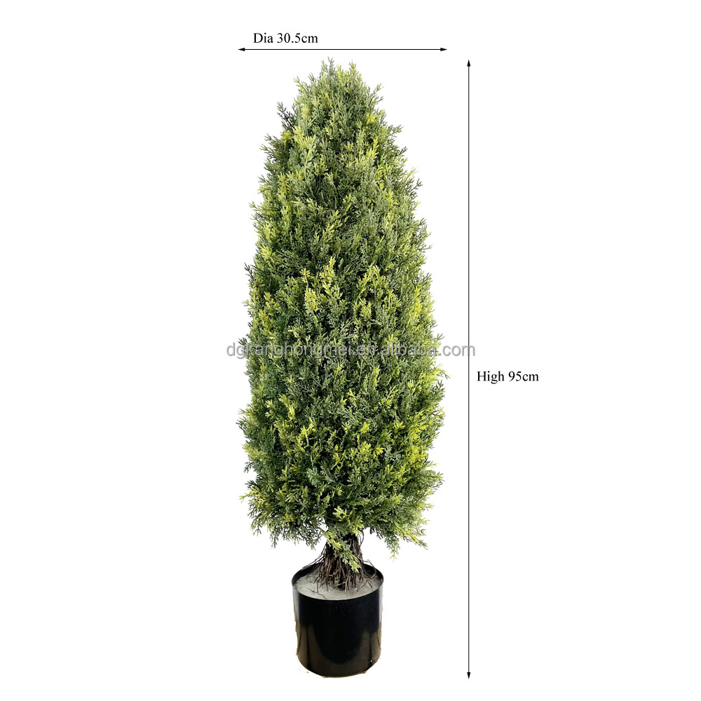 Manufacturer High Quality  Artificial Plants Plantas artificiales Cedar Cypress  Greenery Decoration  home decor with pot