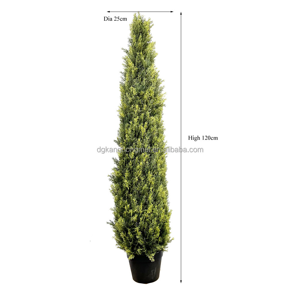 Of home Artificial plants Greenery UV protection Cedar Cone shaped  Trees topiary with pot