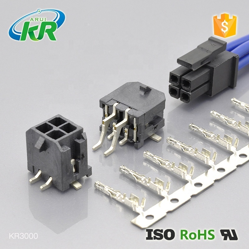 KR3000 molex Micro Fit microfit molded 3.0 3mm Pitch 2 3 4 6 7 8 Pin 5pin PCB SMT DIP Wafer Female Male Wire to Board Connector