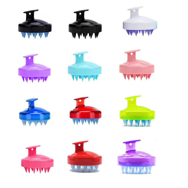 Soft Silicone Scalp Massager Wet Dry Manual Head Brush Exfoliate Remove Dandruff Scalp Care Hair Shampoo Brush