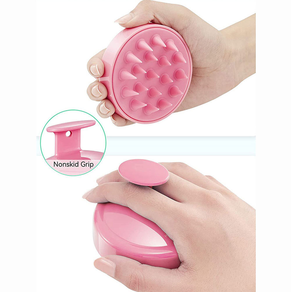 Soft Silicone Scalp Massager Wet Dry Manual Head Brush Exfoliate Remove Dandruff Scalp Care Hair Shampoo Brush