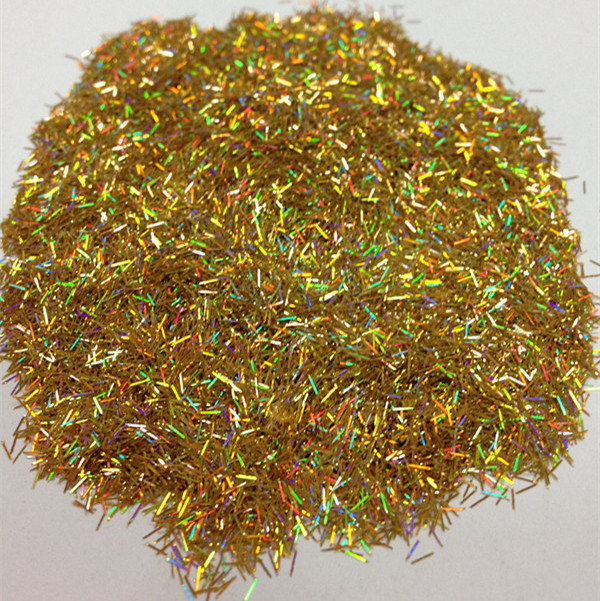 LB200 polyester holographic tinsel shape 0.3*3 3 mm for nail art DIY using