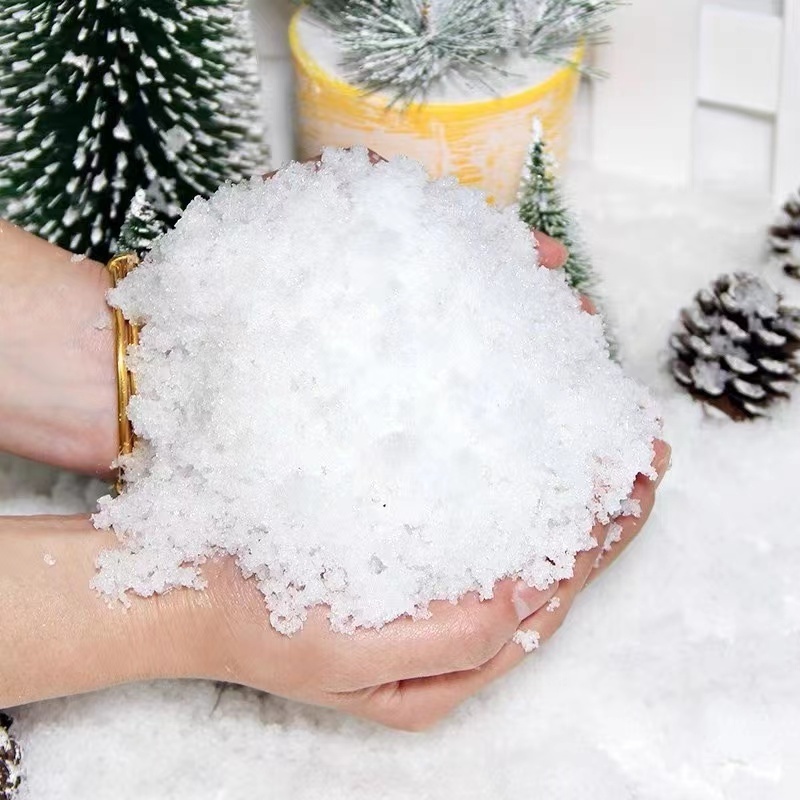 Artificial Snow Flake Fake Plastic Snowflakes Magic Snow For DIY Christmas Decoration Or Winter Holiday Decoration Free Sample