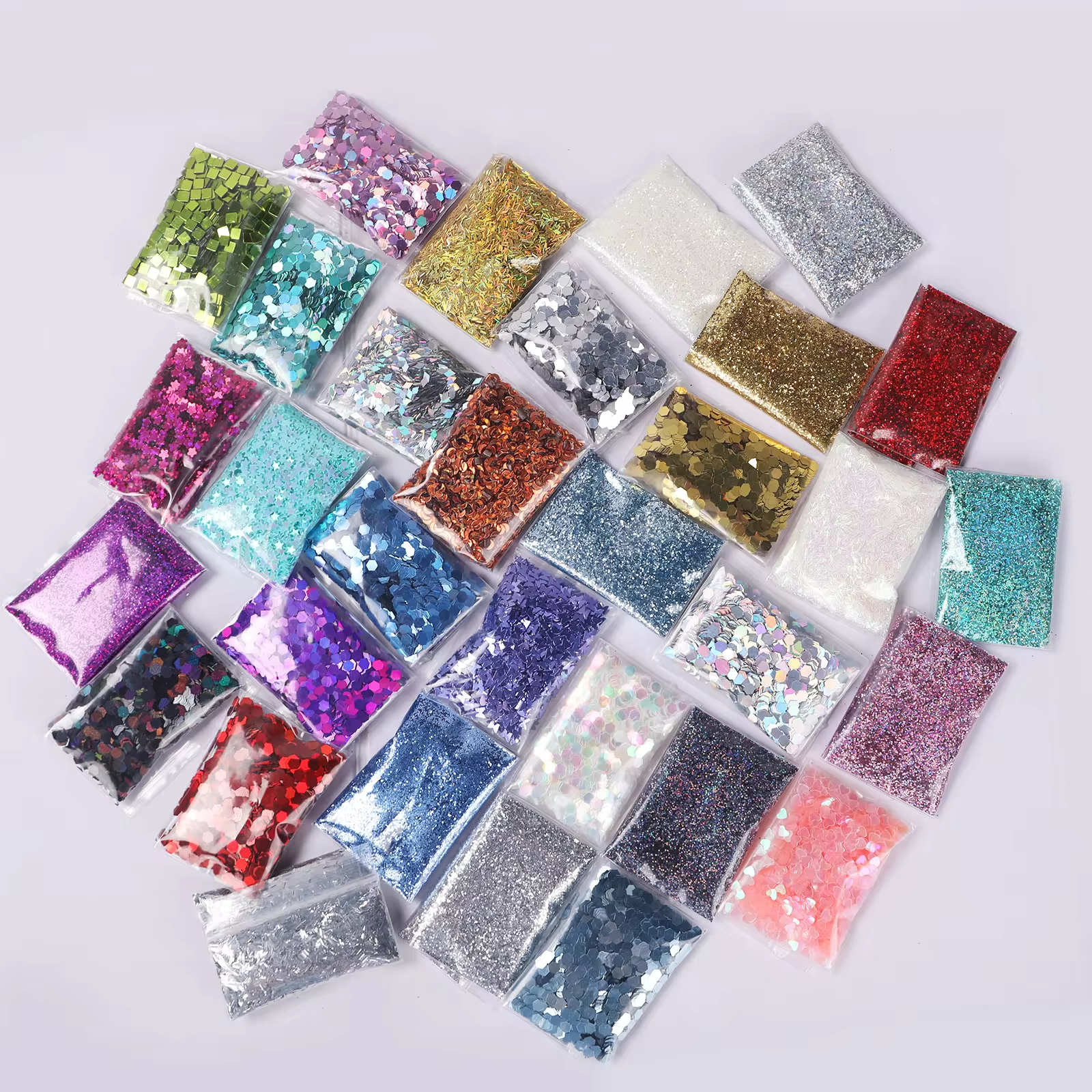 Wholesale Bulk Polyester Glitter 1kg Bag Package Extra Fine Mixed Colour Glitter Powder For Nail Party Phone Case Or Crafts