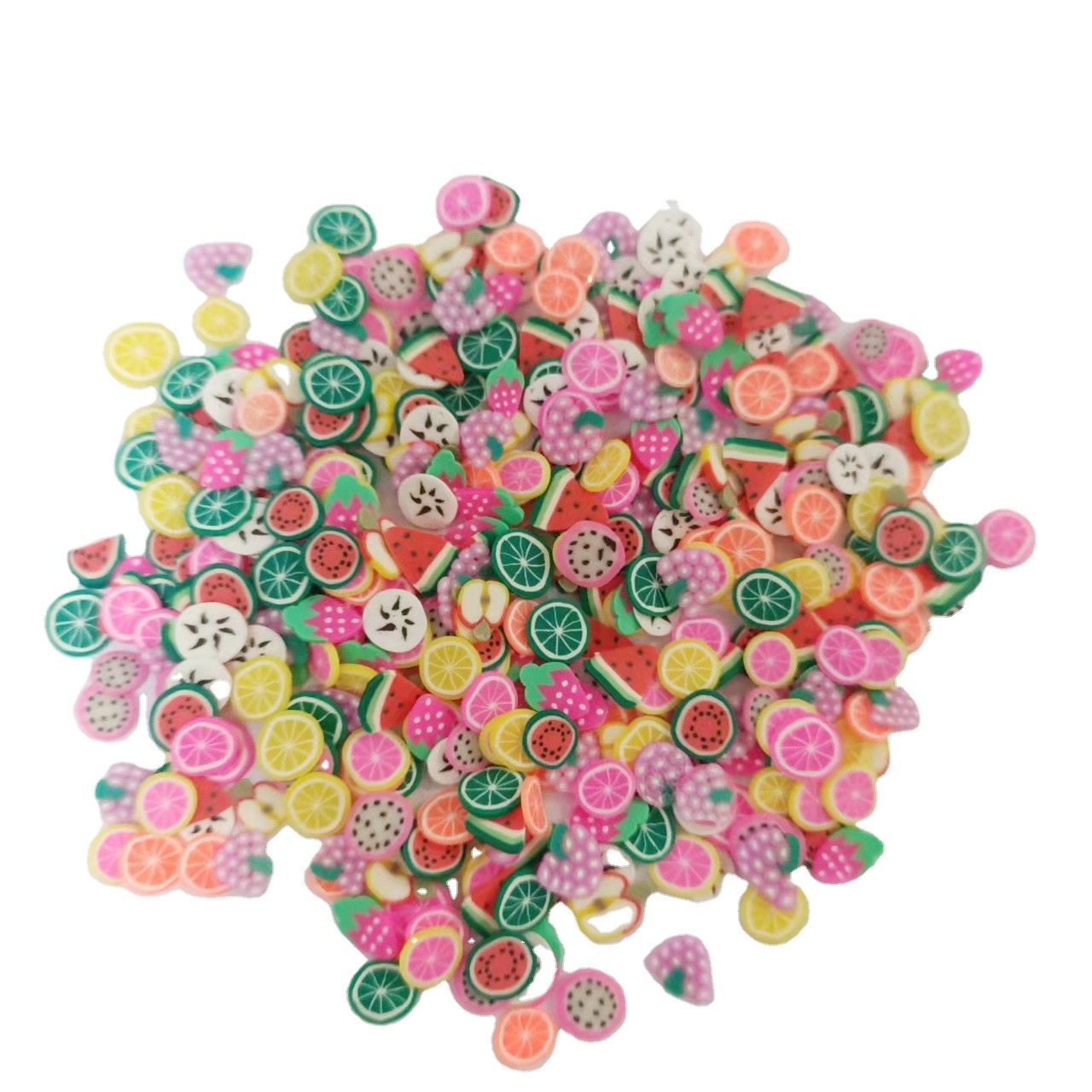 NOT EDIBLE Fuax Sprinkle Polymer Clay Chip Round Confetti Circles Dot Polymer Clay Sprinkles for Slime Craft Supply