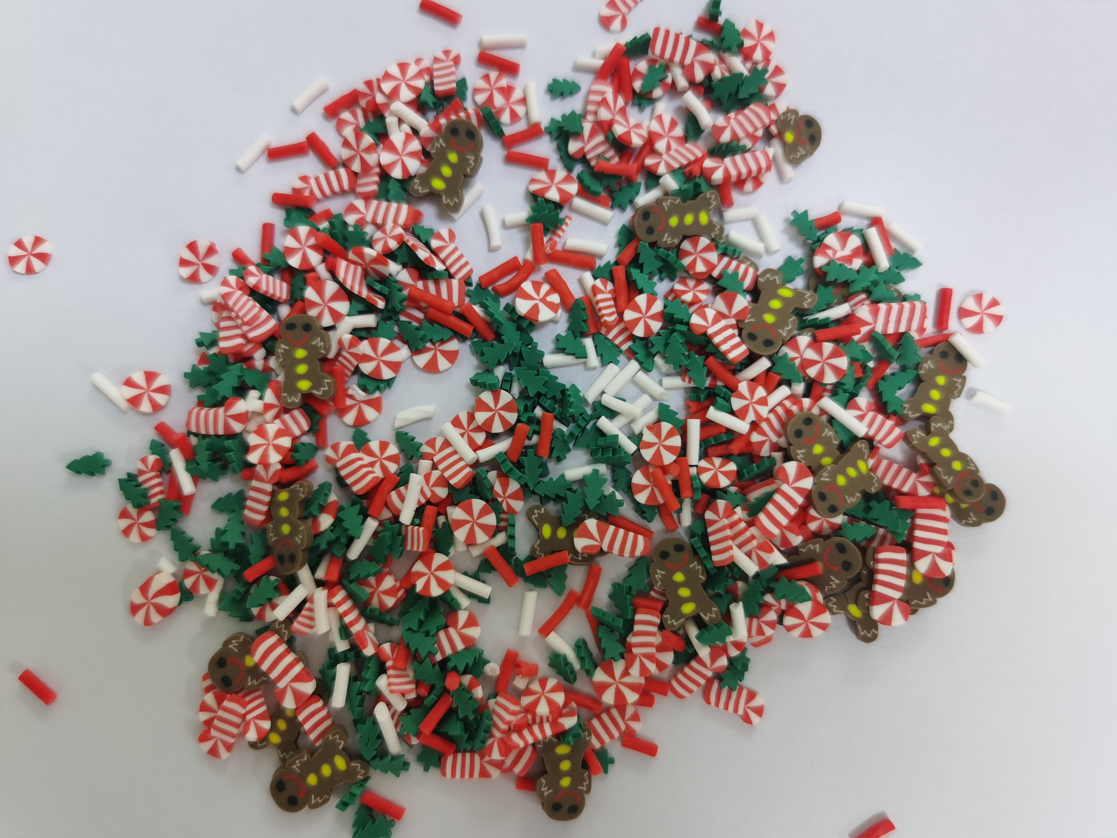 Christmas Decoration DIY fake sprinkles Soft Slices Candy mix polymer clay craft