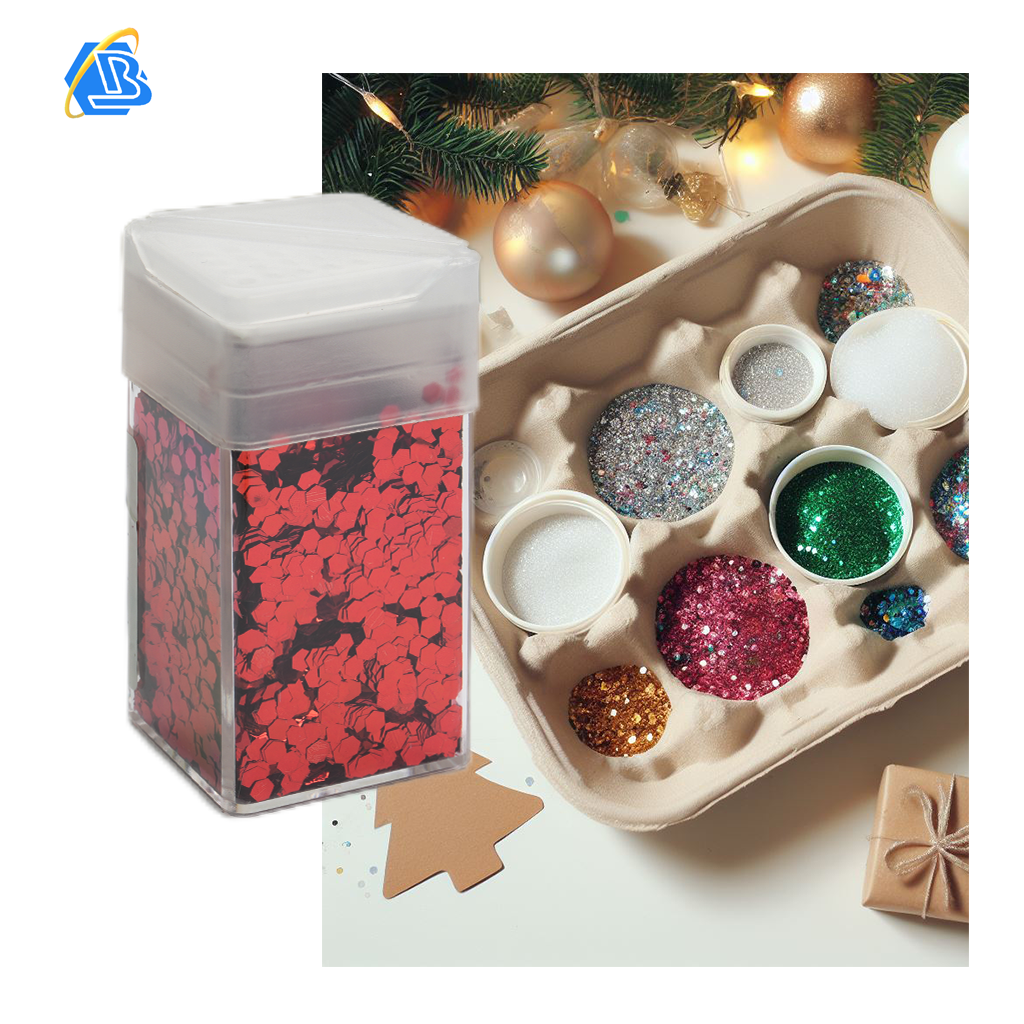 High quality biodegradable wholesale glitter decorate chameleon glitter solvent resistant for Tumbler Crafts