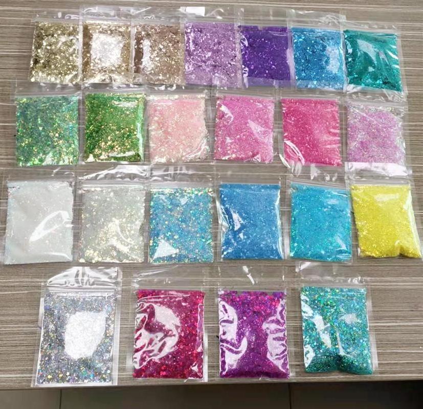 Wholesale Bulk Polyester Glitter 1kg Bag Package Extra Fine Mixed Colour Glitter Powder For Nail Party Phone Case Or Crafts