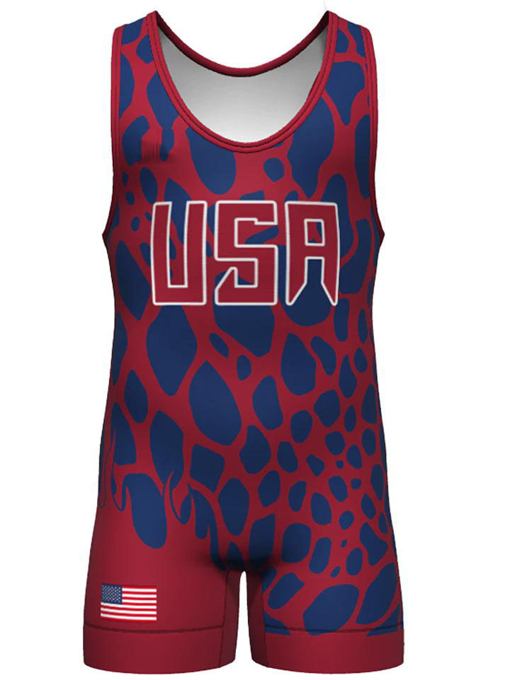 freestyle wrestling singlets  Custom Sublimation Printing Wrestling Singlets For Men Weightlifting uniform