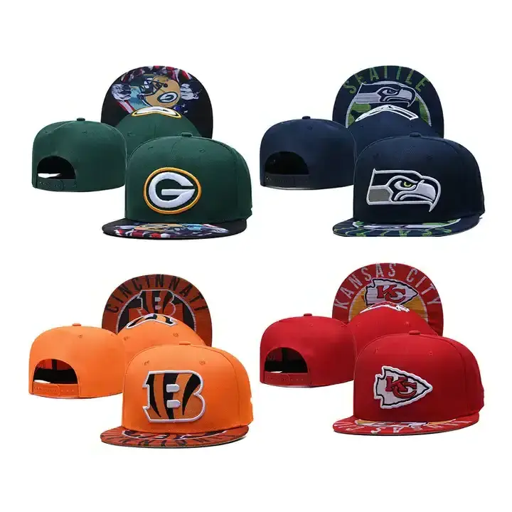 High quality 3D embroidery hats American football NFL snapback caps for 32 teams