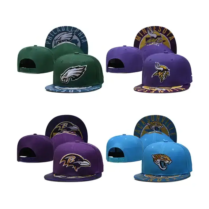 High quality 3D embroidery hats American football NFL snapback caps for 32 teams