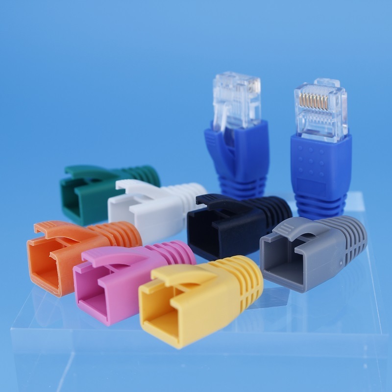 plug cover boot rj45 connector rubber cable boots patch cord crimping machine with boot