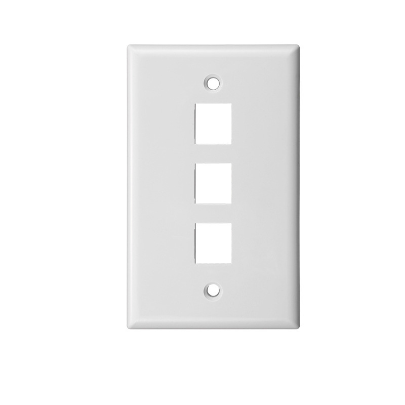 USA stainless steel wall 4 mm banana socket computer network cat6 86 face plate rj45 2 single port with face design