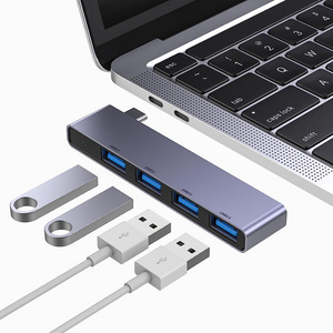 4 port 1 type usb c docking station hub splitter usb hubs 3.0 por hub otg adapter splitter for laptop