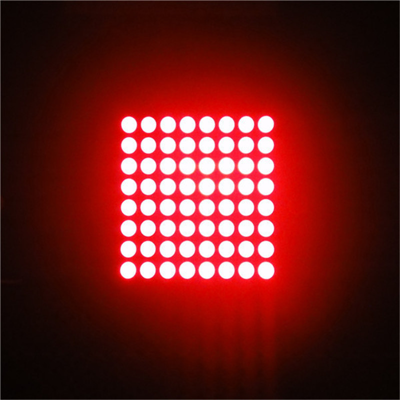 3mm red round dot common cathode 8x8 led matrix display 32*32mm for elevator