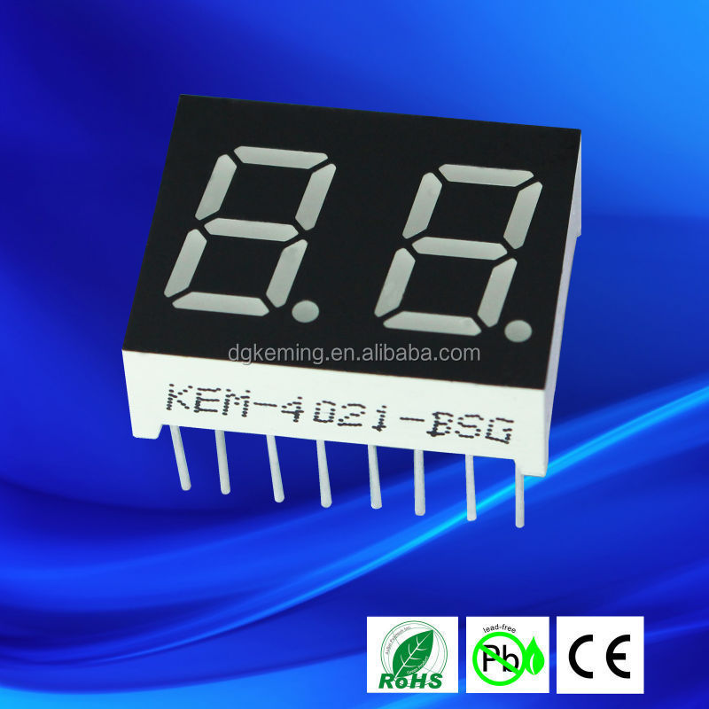 Ultra white 2 dual digit 7 segment led numeric display 0.4 inch