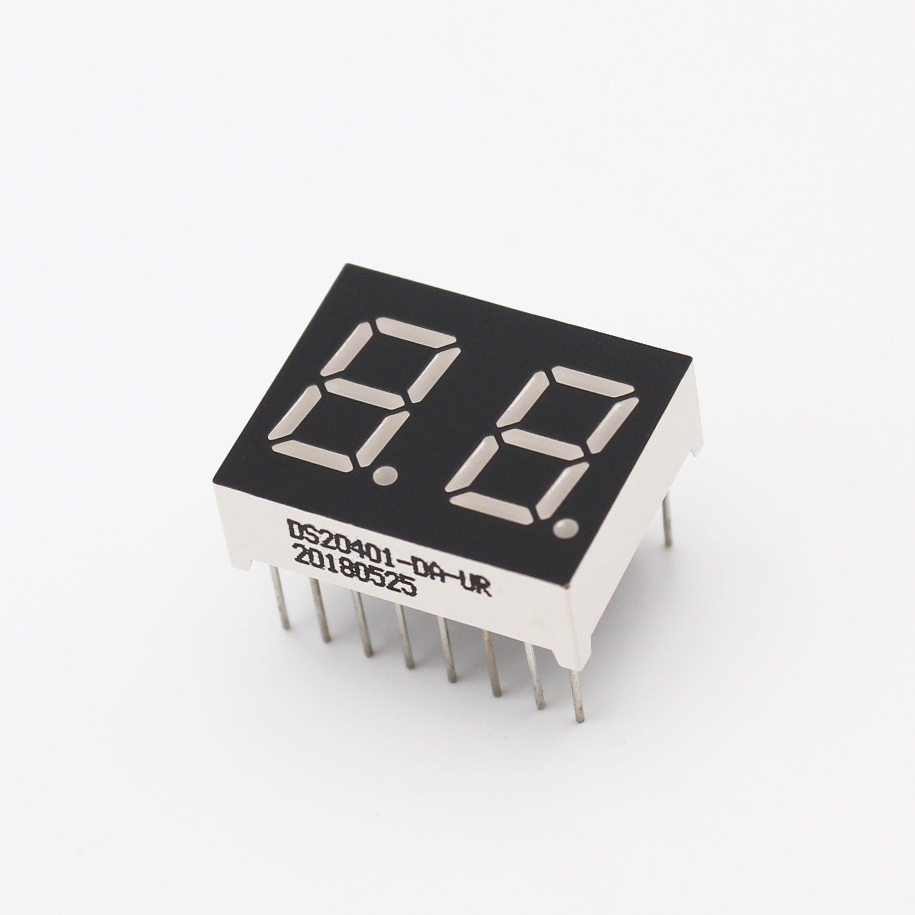 Ultra white 2 dual digit 7 segment led numeric display 0.4 inch