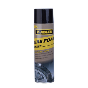 High quality car tire foam polishing cleaner spray car care products tire shine spray tire foam cleaner