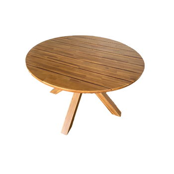 dining table round Round Table Good Quality Making From Acacia Wood Making Modern Outdoor Furniture Made In Vietnam Manufacturer