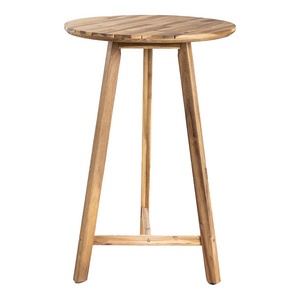 Factory Price Wood Outdoor Furniture Round Bar Table 70cm 3 Legs Acacia Exterior Outdoor Furniture Modern Style Made In Vietnam