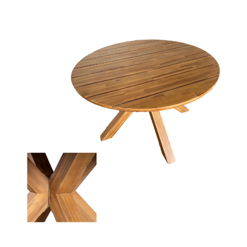 dining table round Round Table Good Quality Making From Acacia Wood Making Modern Outdoor Furniture Made In Vietnam Manufacturer