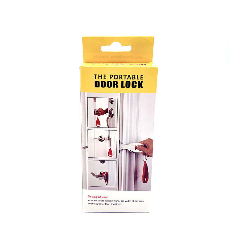 Portable safety door latch top door stopper anti-theft lock