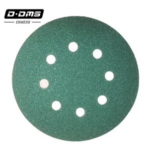 D DMS DIMEISI Q227 Customized 125mm 8Holes Sandpaper Wet and Dry Green Film Abrasive Sanding Discs