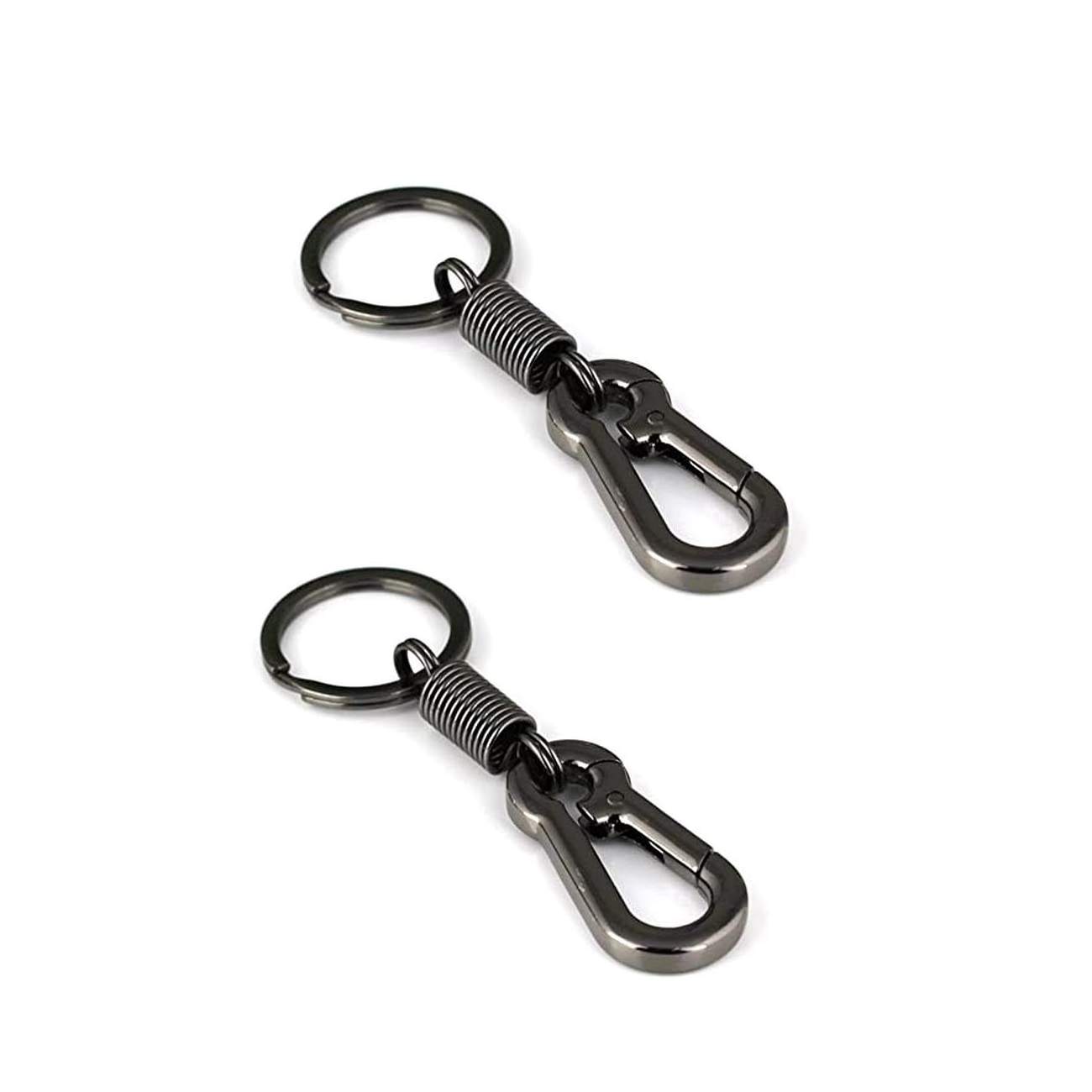 Wholesale Car Key Chain Metal Pendant with Quick Release Spring Clip Key Ring Metal Locking Swivel Hook