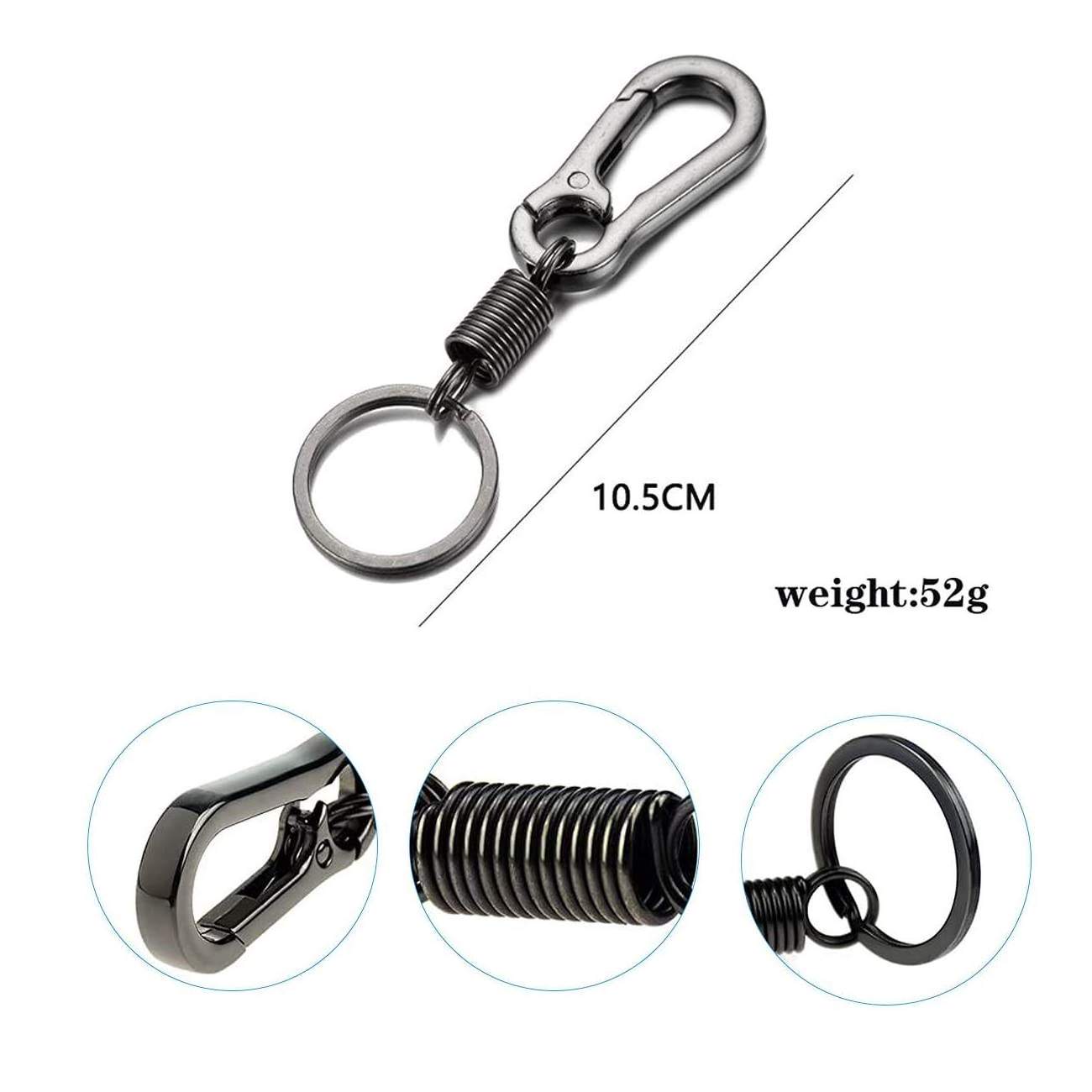 Wholesale Car Key Chain Metal Pendant with Quick Release Spring Clip Key Ring Metal Locking Swivel Hook