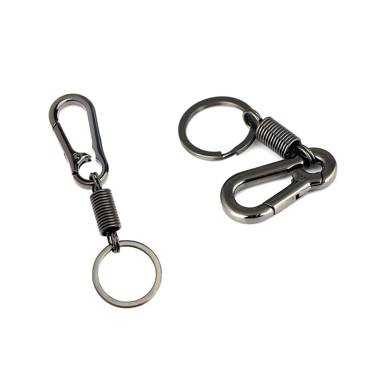 Wholesale Car Key Chain Metal Pendant with Quick Release Spring Clip Key Ring Metal Locking Swivel Hook