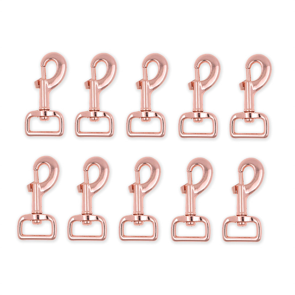 Wholesale GRS rose gold Swivel Snap Hooks Heavy Duty Trigger Clip Clasps for bag Dog Leashes Straps Harnesses hangers