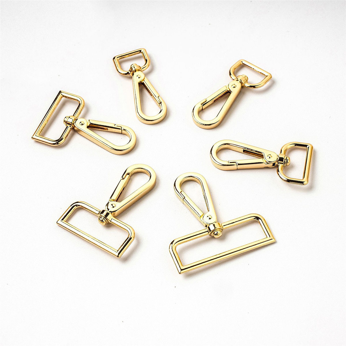 Customized Bag Hardware 20 25 38mm Making Buckles DIY Snap Hook For Bag Hardware Dog Hook Safety Metal Swivel Hooks For Handbag