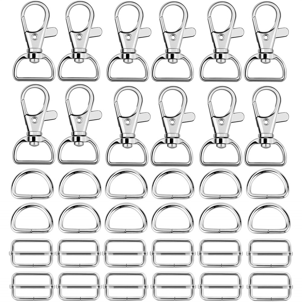 Purse Hardware Swivel Snap Hooks D Ring and Slide Buckle Triglide for Handbag Fasteners Strap from GRS factory good price