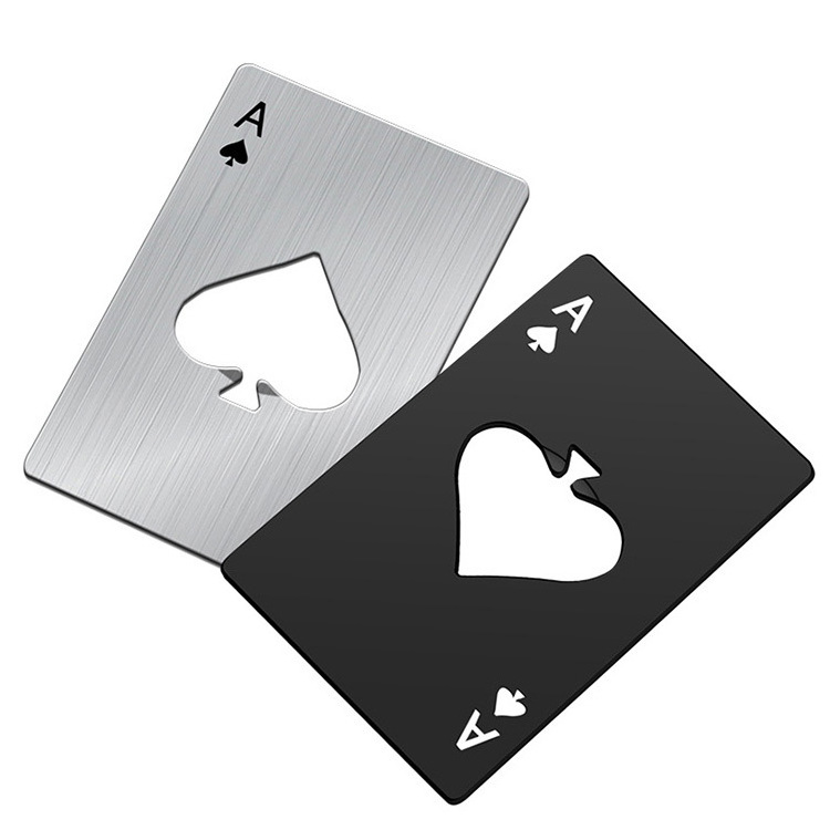 Hot Selling playing card credit card bottle opener Creative card-shaped stainless steel household tools bottle opener