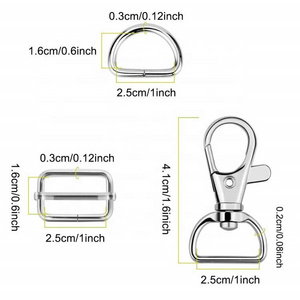 Purse Hardware Swivel Snap Hooks D Ring and Slide Buckle Triglide for Handbag Fasteners Strap from GRS factory good price