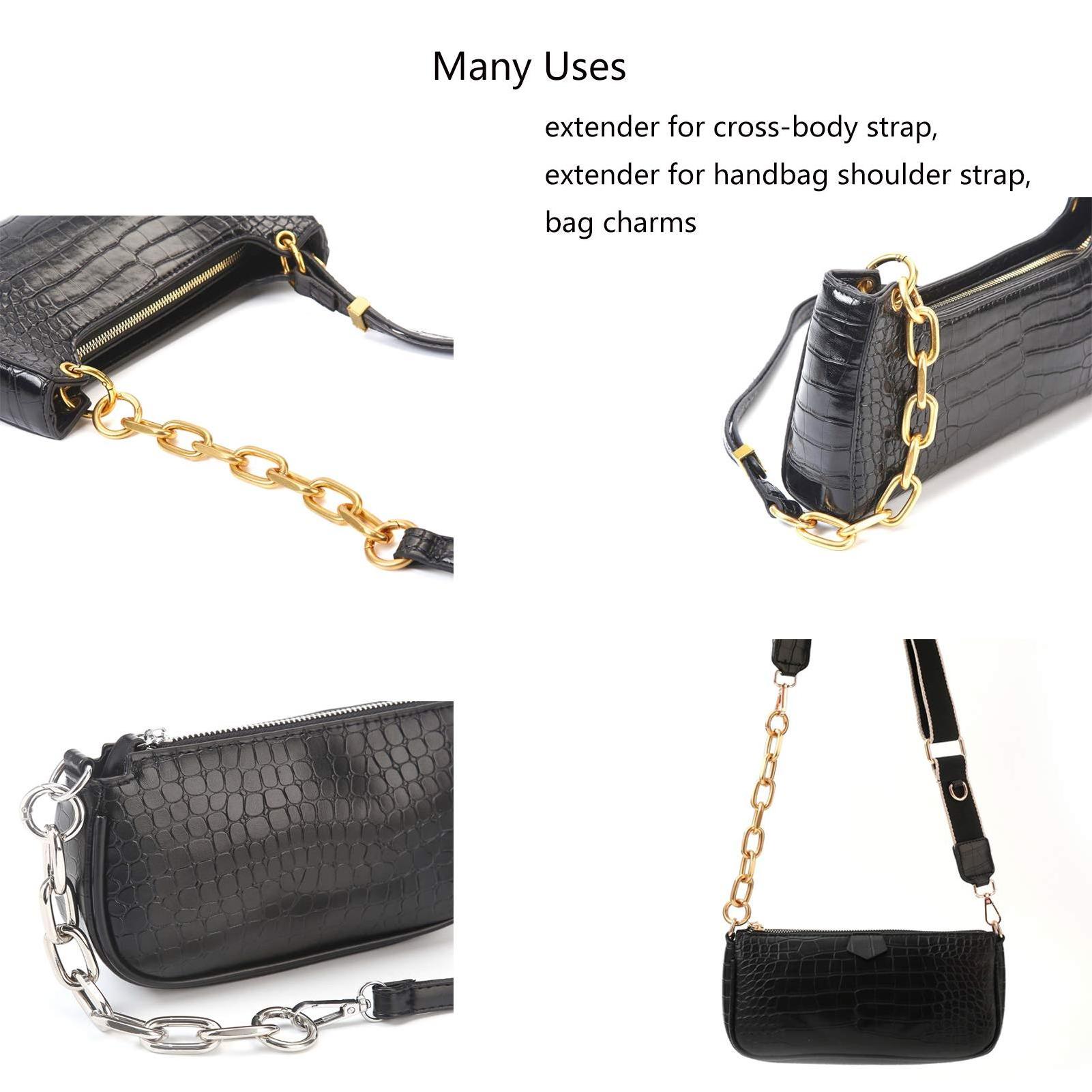 Handbag hardware replacement bag strap chain length extender metal alloy luxury short fancy elegant chain strap for designer bag