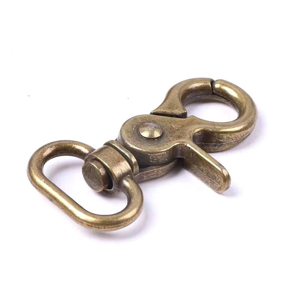 Wholesale brushed brass color 1 1.5  2 inches metal swivel hooks high quality alloy snap swivel hook dog hooks for womens bags