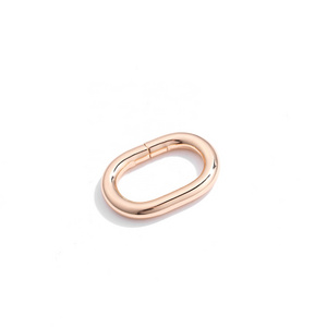 Alloy Oval Ring Snap Hook Spring Gate Trigger Clasps Clips for Leather Craft Belt Strap Webbing Keychain Hooks