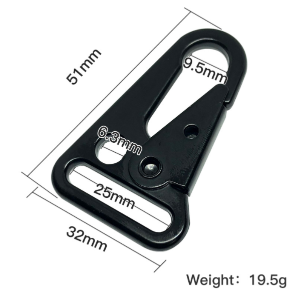 GRS Metal Snap Hook Zinc Alloy Wholesale Snap Hooks Custom Buckle Hardware Metal Snap Hook for Bags